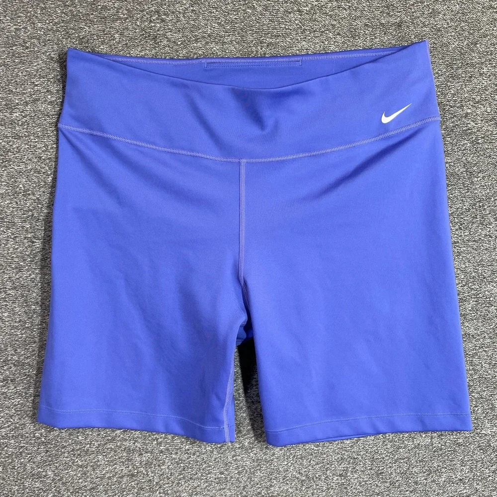 Nike Shorts Dri-FIT Womens XXL Purple Mid Rise Training Biker